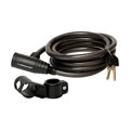 Serrure LONGUS CLASSIC 10/1800mm spirale + support noir