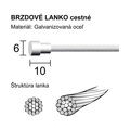 LONGUS Câble de frein ROUTE 1,2x2000 mm BOITE /100 pcs