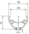 MACH1 Jante CROSS-R 23 27,5 32D noir