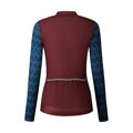 Maillot femme KAEDE PRINTED LONG bordeaux/marine