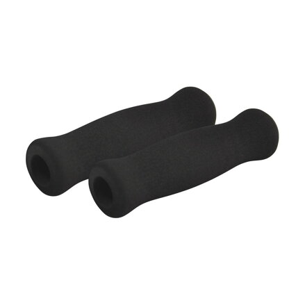 LONGUS Mains courantes WAVE mousse noire avec bouchons, polie, la paire