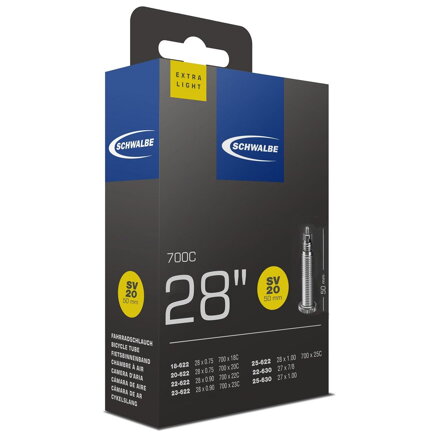 SCHWALBE Tube SV20 700x18/25C FV 50mm (18/25-622) 65g exlight