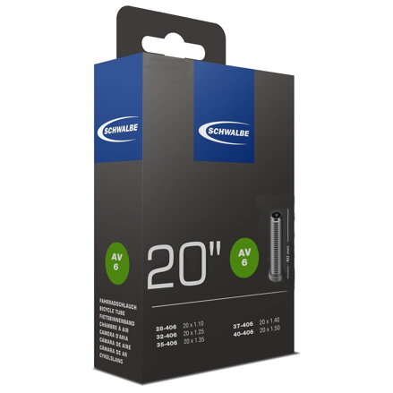 SCHWALBE Chambre à air AV6 20x1,1/1,50 AV 40mm (28/40-406) 95g
