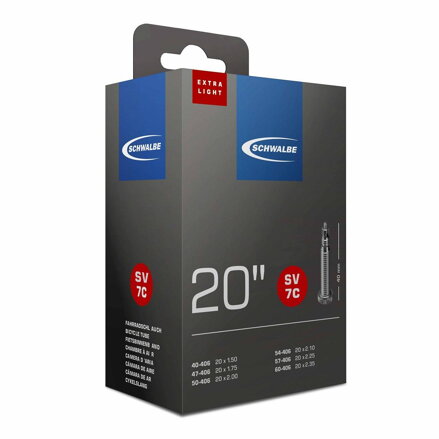 SCHWALBE Chambre à air FV7C EXTRA LÉGÈRE 20 40/60-406 EK 40mm 95g
