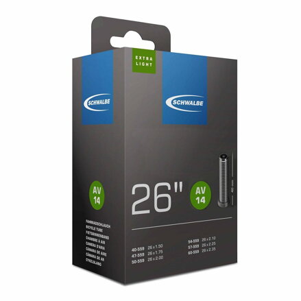 SCHWALBE Chambre à air AV14 26x1,50/2,35 40mm (40/60-559) 130g extra légère