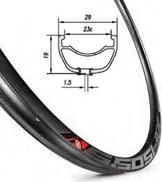 MACH1 Jante 5.50 SL 27.5 32D TLR noir 550g