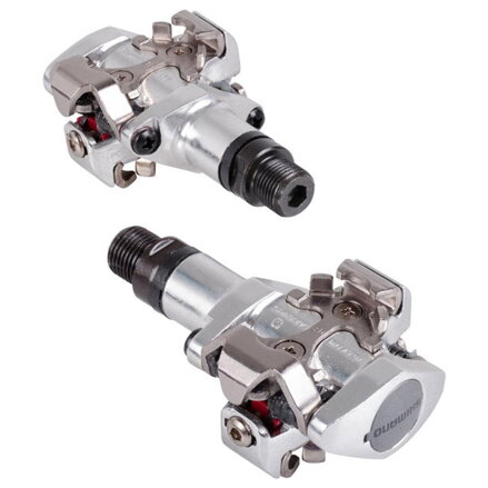 Pédales SHIMANO VTT PD-M505 SPD argent + boîte SM-SH51