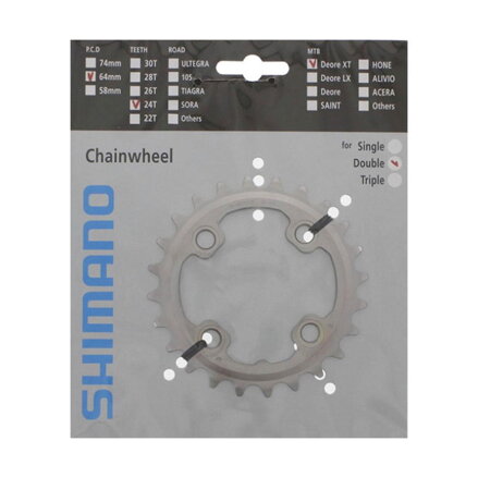 Boîte de vitesses SHIMANO 24z. FC-M785 XT argent. 64mm