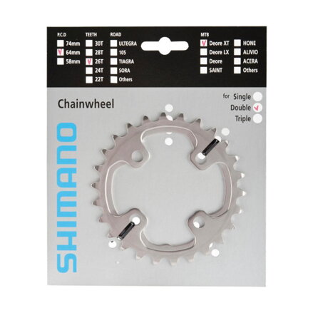 Dérailleur SHIMANO 26z.FC-M785 XT argent. 64mm