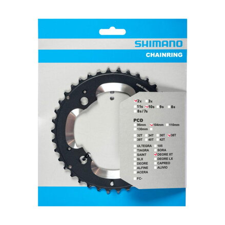 SHIMANO Engrenage 38z. FC-M785XT 38/24z. noir 104mm