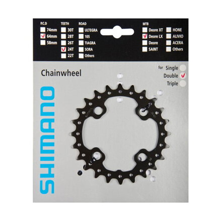 Boîte de vitesses SHIMANO 24z. FCFC-M675 SLX noir 64mm