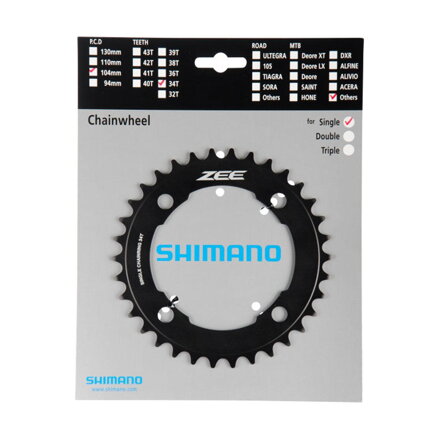 Boîte de vitesses SHIMANO 34z. FC-M640 ZEE noir 104mm