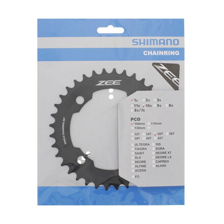 Boîte de vitesses SHIMANO 36z. FC-M640 ZEE noir 104mm