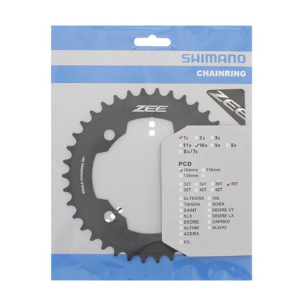 Boîte de vitesses SHIMANO 38z. FC-M640 ZEE noir 104mm
