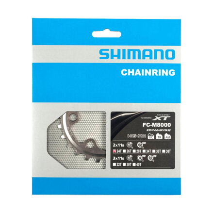 Boîte de vitesses SHIMANO 24z. FC-M8000XT 34/24z. noir 64mm