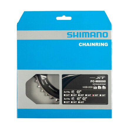 Boîte de vitesses SHIMANO 36z. FC-M8000XT 36/26z. noir 96mm