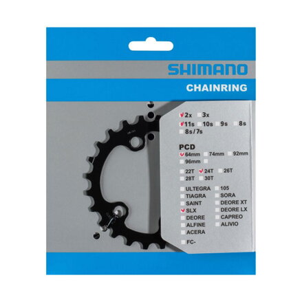 Engrenage SHIMANO 24z. FC-M7000 SLX 34/24z. noir 64mm
