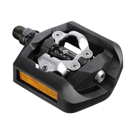 Pédales SHIMANO Trekking PD-T421 Click'R SPD noires avec cage + cadre. SM-SH56