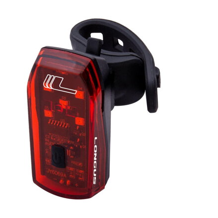 LONGUS Feu BRAKE 5LED arrière 1f + frein, noir