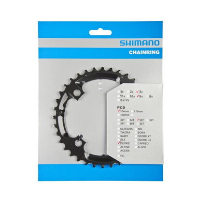 SHIMANO Dérailleur 36z.FC-M590 Deore noir 104mm