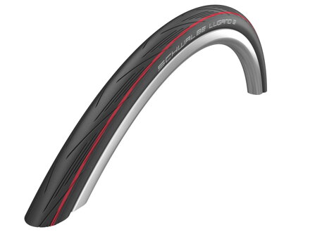 SCHWALBE Pneu LUGANO II (25-622) 700x25C Active 50EPI K-Guard 330g Ceinture rouge