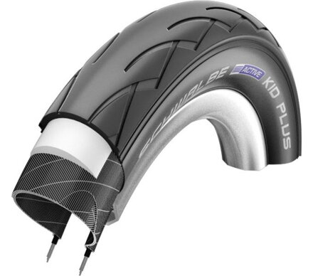 SCHWALBE Pneu KID PLUS (47-203) 12x1,75 Active 50EPI PunctureGuard 350g Noir