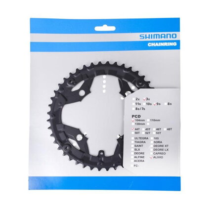 SHIMANO Engrenage 44z. FC-T4010 Alivio 9 pièces. noir 104mm