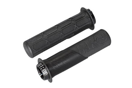 Poignées PRO TRAIL LOCK ON avec garniture noire 132x32mm