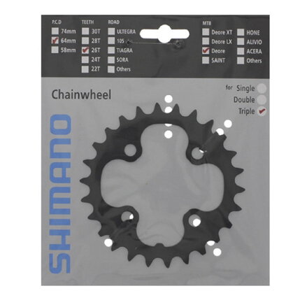 Boîte de vitesses SHIMANO 26z. FC-M590/M4060 9 pièces. 64mm