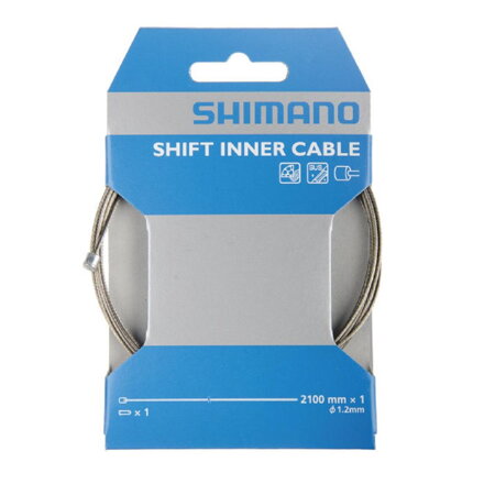 Câble de changement de vitesse SHIMANO 1,2x2100mm acier inoxydable + embout