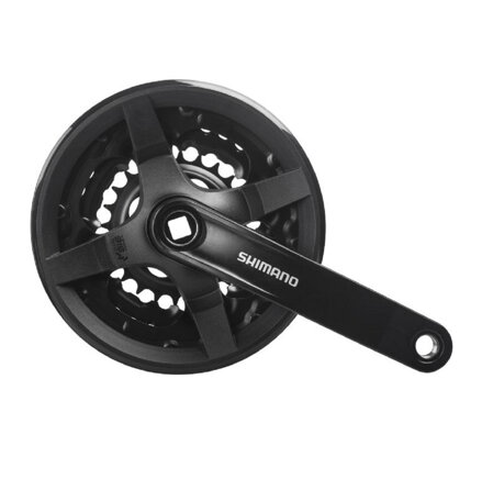 Centre SHIMANO FC-TY301 150mm 42/34/24z. 6/7/8-k. noir avec couvercle carré