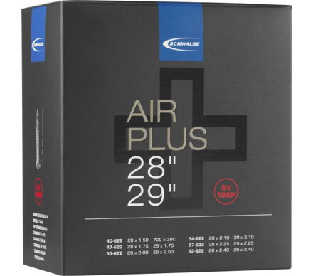 SCHWALBE Chambre à air AIR PLUS SV19AP29x1,75/2,40 FV (40/62-622) 40mm 320g