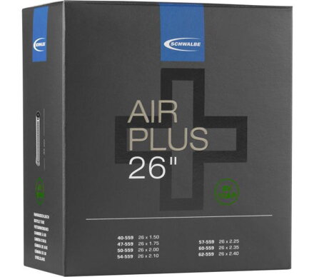 SCHWALBE Chambre à air AIR PLUS AV13AP 26x1,50/2,50 AV(40/62-559) 40mm 290g