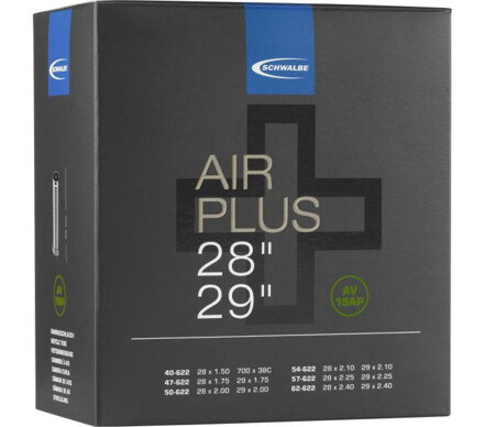 SCHWALBE Chambre à air AIR PLUS AV19 AP 29x1,75/2,40 AV(40/62-622) 40mm 320g