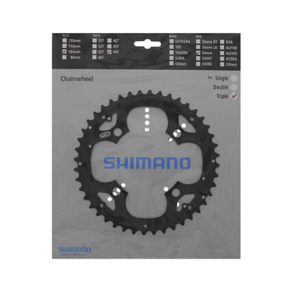 Boîte de vitesses SHIMANO 44z. FC-M530/FC-M591 noir 104 mm