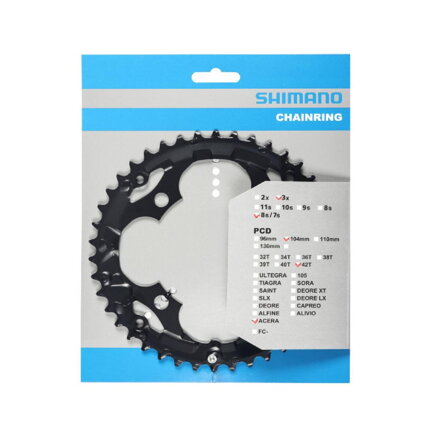 Boîte de vitesses SHIMANO 42z. FC-M361 noir 104mm