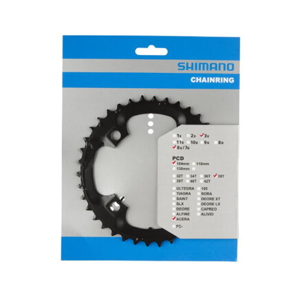 Boîte de vitesses SHIMANO 38z. FC-M361 noir 104mm