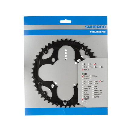 SHIMANO Manette de Vitesse 48z.FC-M361 noir 104mm