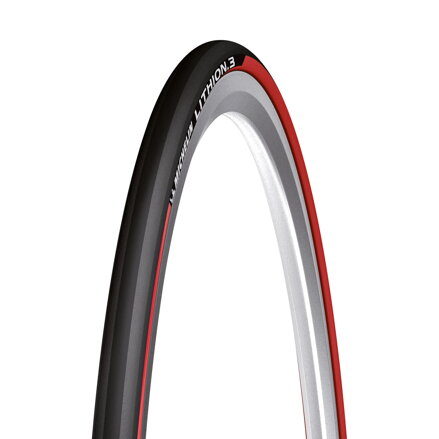Pneu MICHELIN LITHION3 700x23C (23-622) 60TPI 225g ceinture rouge pliable