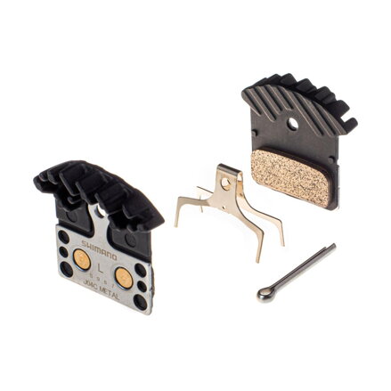 Plaquettes de frein SHIMANO. métal avec refroidisseur J04C XTR/XT/SLX/ALFINE/SHIMANO