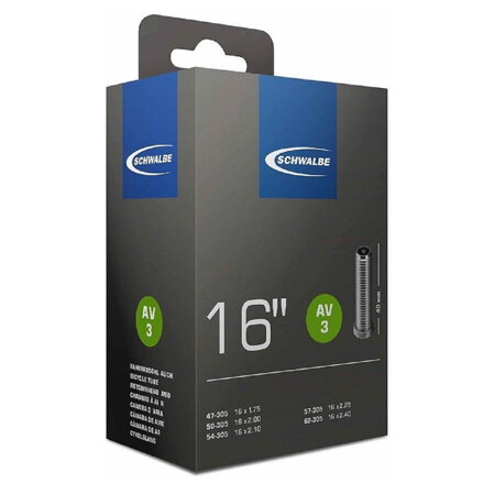SCHWALBE Chambre à air AV3 16x1,75/2,10 AV 40mm (47/62-305) 115g