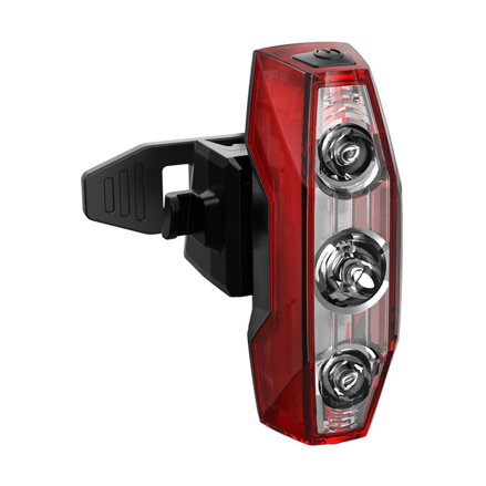 Feu arrière LONGUS SHIP 5LED 5f USB, 50lm, noir