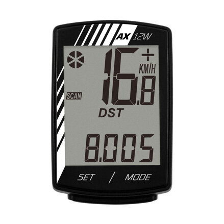 LONGUS Compteur de vélo AX-12W 12f noir