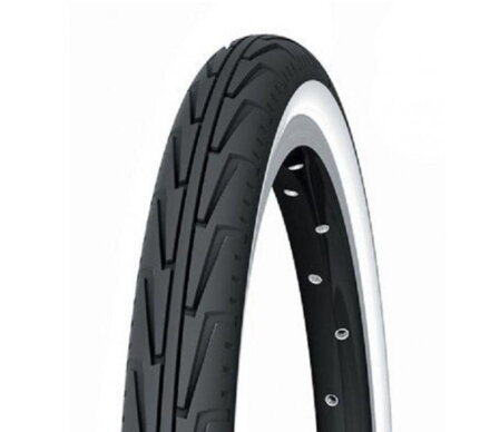 Pneu MICHELIN CITY J 24x1,75 33TPI noir/blanc 630g 24