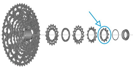 Pignon SHIMANO 11z. Pour CS-LG700 Linkglide