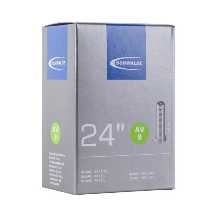 SCHWALBE Chambre à air AV9 24x1 1/8/1.75 40mm (28/47-507/541) 130g