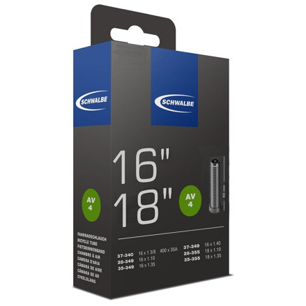 SCHWALBE Chambre à air AV4 16x1 3/8-18x1,35 AV 40mm (27/38-355) 85g