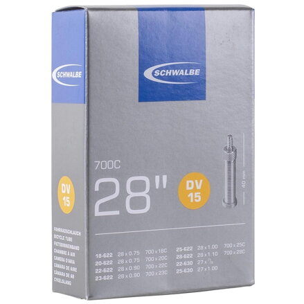 SCHWALBE Duša DV15 (18/28-622/630) 28x0.70–1.10 DV 40mm 105g