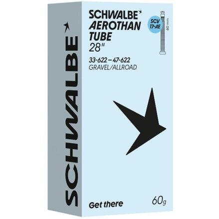 SCHWALBE Duša SCV17-AE (33/47-622) 28x1.30–1.85 SCV 60mm Aerothan 60g