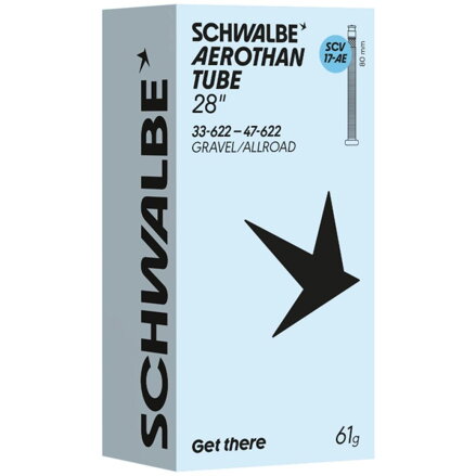 SCHWALBE Duša SCV17-AE (33/47-622) 28x1.30–1.85 SCV 80mm Aerothan 61g